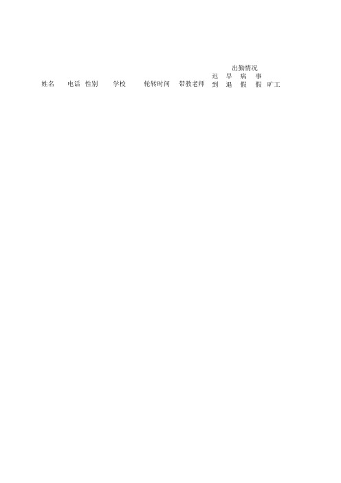 实习生管理档案(模板)