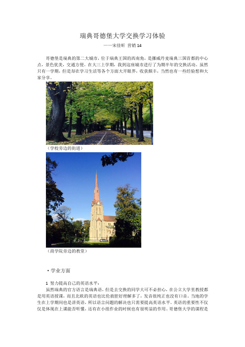 瑞典哥德堡大学交换学习体验