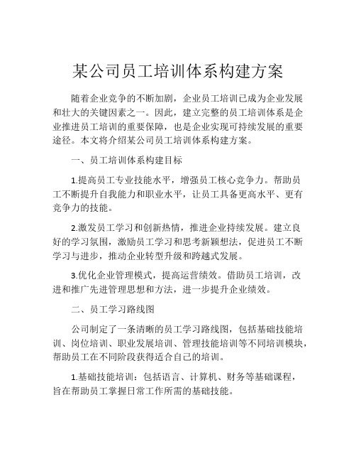 某公司员工培训体系构建方案