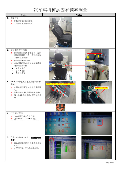 汽车座椅模态实验