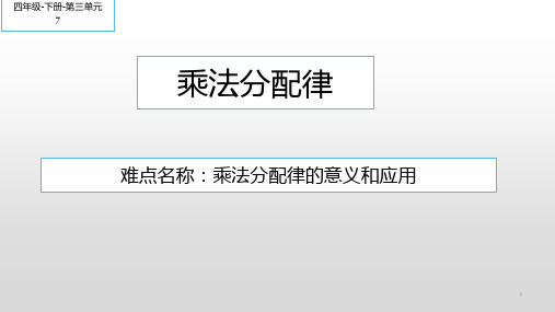人教版数学四年级下册课件-3.2 乘法分配律59