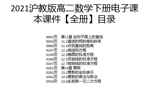 2021沪教版高二数学下册电子课本课件【全册】