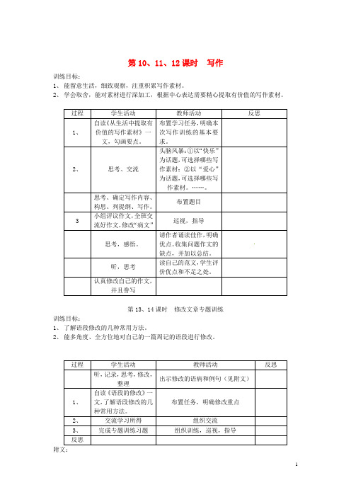 江苏省常州市西夏墅中学八年级语文下册《写作 从生活