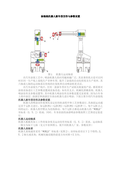奇瑞-涂装线机器人新车型仿形与参数设置