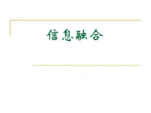 信息融合绪论2013