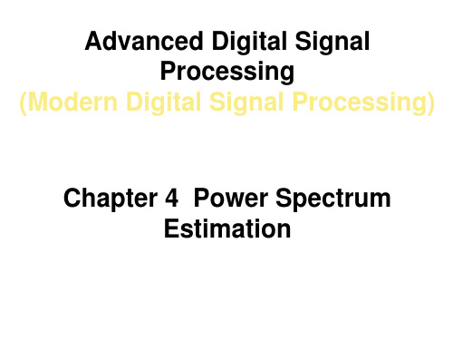 现代数字信号处理Advanced Digital Signal Processing_ch4 PSE