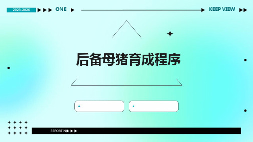 《后备母猪育成程序》课件