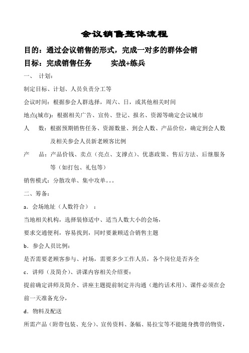 会议销售整体流程