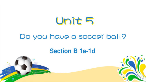 人教版七年级英语上册Unit 5 Section B 1a-1d课件