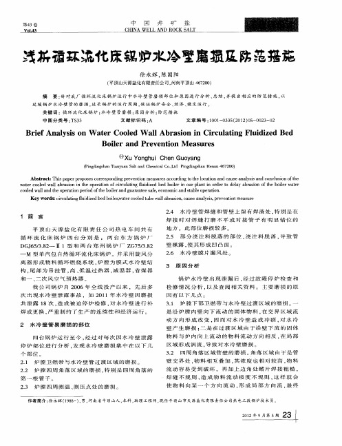 浅析循环流化床锅炉水冷壁磨损及防范措施