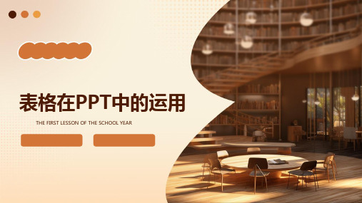 表格在ppt中的课件