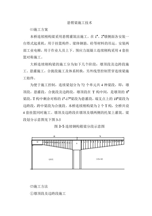 悬臂梁施工技术