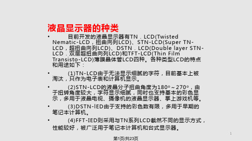 液晶显示器原理PPT课件