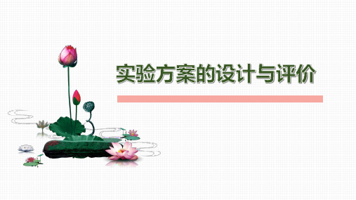 九年级化学实验方案的设计与评价课件