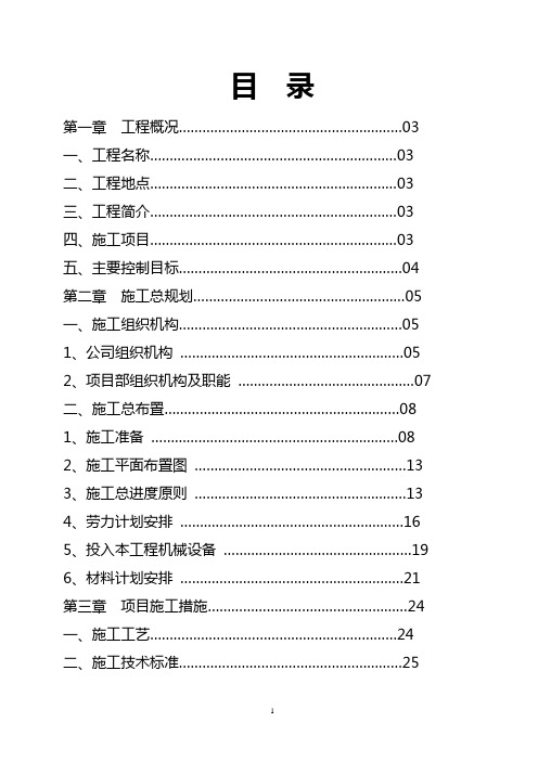 水电站投标施工组织设计