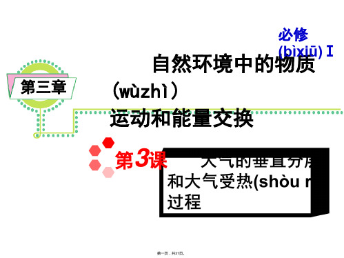 学海导航届高三地理一轮总复习课件必修第章大气的垂直分层和大气受热过程