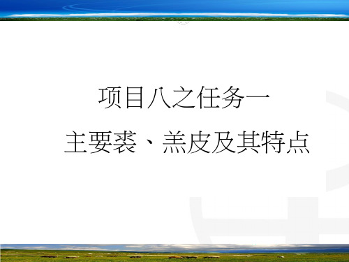 项目八主要裘、羔皮及其特点-影响裘羔皮品质的因素