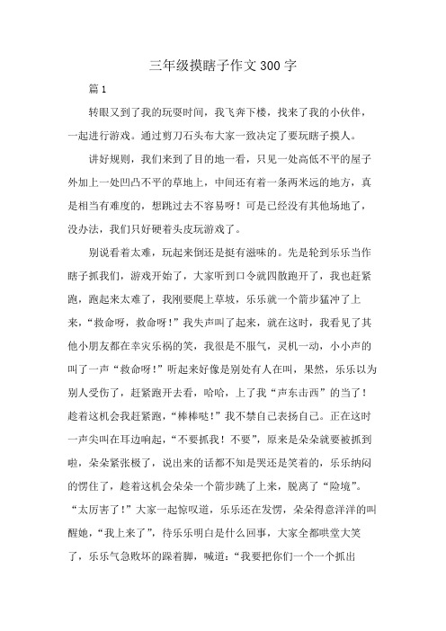 三年级摸瞎子作文300字