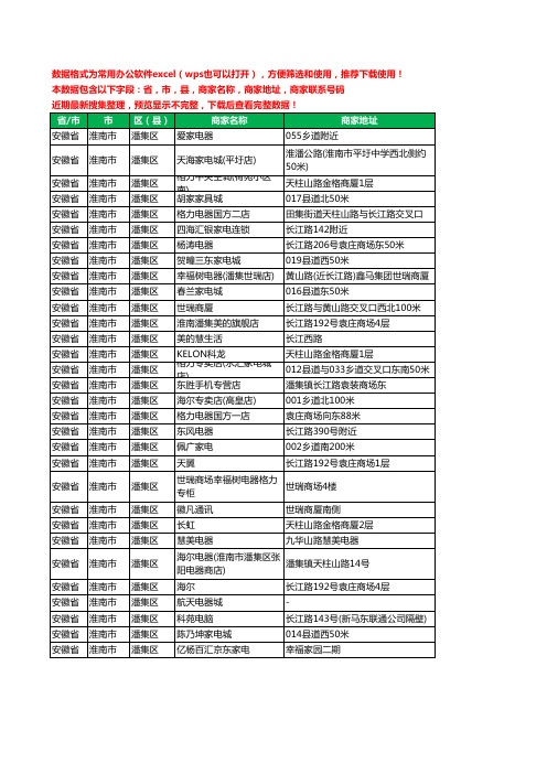 2020新版安徽省淮南市潘集区数码商城工商企业公司商家名录名单联系电话号码地址大全31家