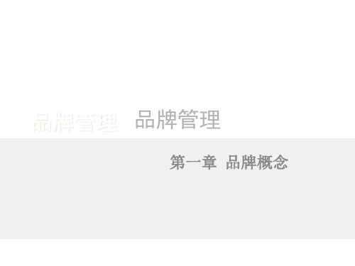 教学课件：《品牌管理》梁东