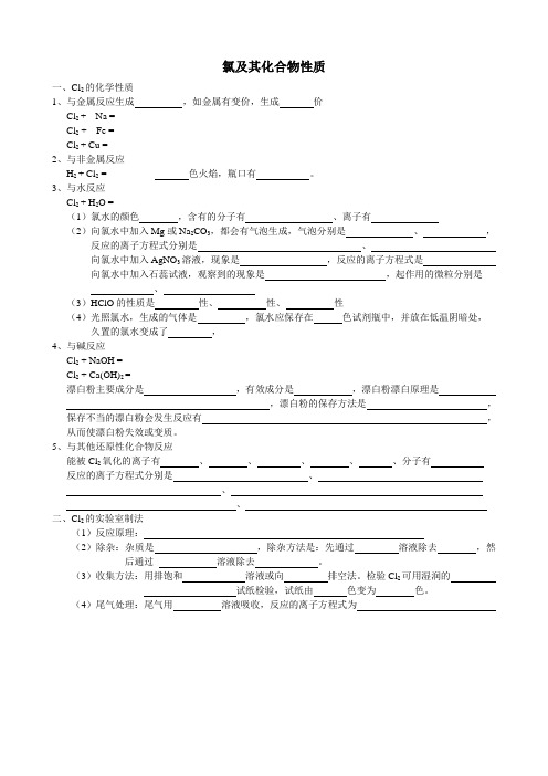 氯及其化合物性质