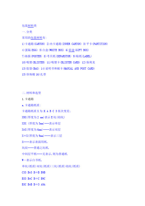 采购-包材知识