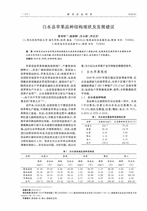 白水县苹果品种结构现状及发展建议