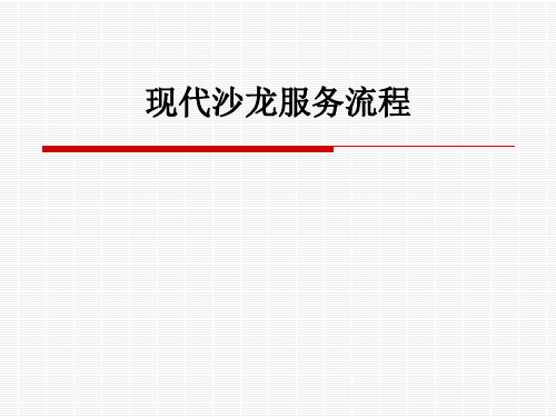 现代沙龙服务流程ppt课件