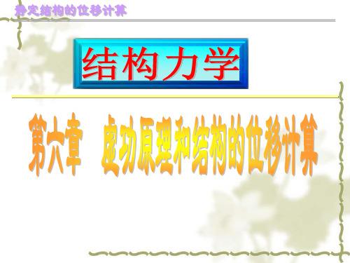 结构力学 第十三讲虚功原理和结构的位移计算
