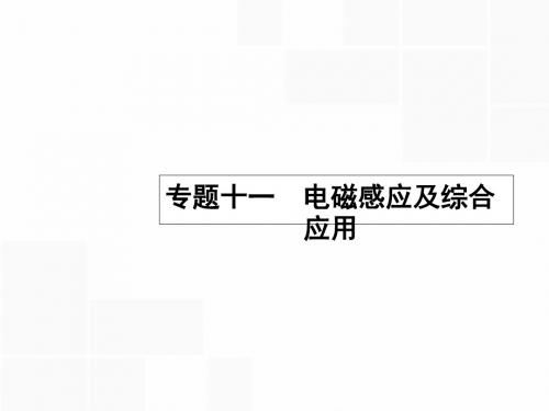 《志鸿优化设计》2016高考物理二轮专题复习课件专题十一电磁感应及综合应用