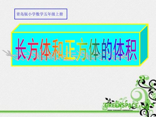 青岛版小学数学五年级上册《长方体和正方体的体积》课件