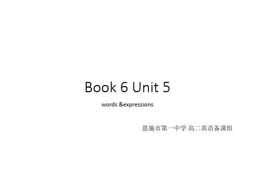 高中英语 人教版book 6 unit 5 words andexpressions (共35张ppt)