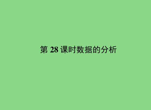 毕节专版中考数学复习第8章统计与概率第28课时数据的分析精练课件