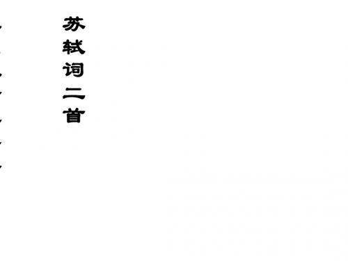 苏轼词二首ppt实用课件15