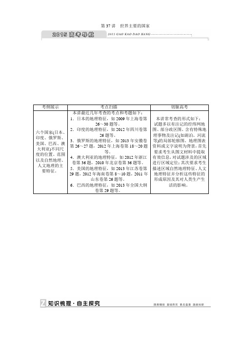 高考地理一轮复习配套Word版文档：第十七章++世界地理+综合文档+章末综合检测(4份)第十七章(3