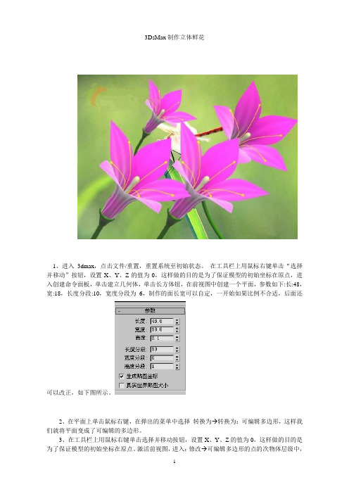 3DsMax制作立体鲜花-操作说明
