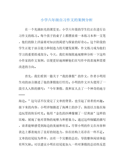 小学六年级自习作文的案例分析