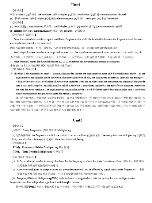 通信专业英语复习资料.doc