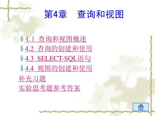 vfp6第4章查询和视图