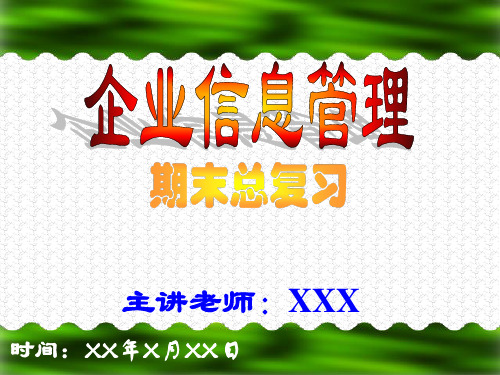 企业信息工作管理复习1