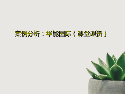 案例分析：华能国际(课堂课资)57页PPT