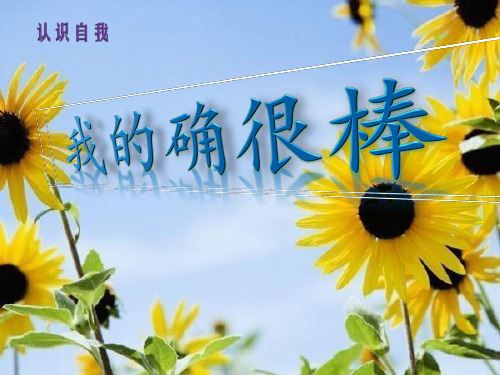 最新小学心理健康教育认识自我主题班会《我真的很棒》精品教学课件