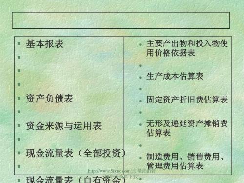 投资项目财务分析报表(PPT 62张)