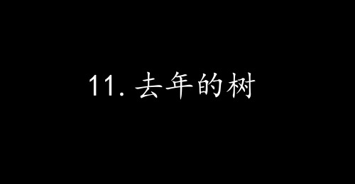 11.去年的树PPT课件