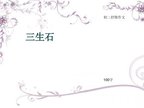 初二抒情作文《三生石》100字(总5页PPT)