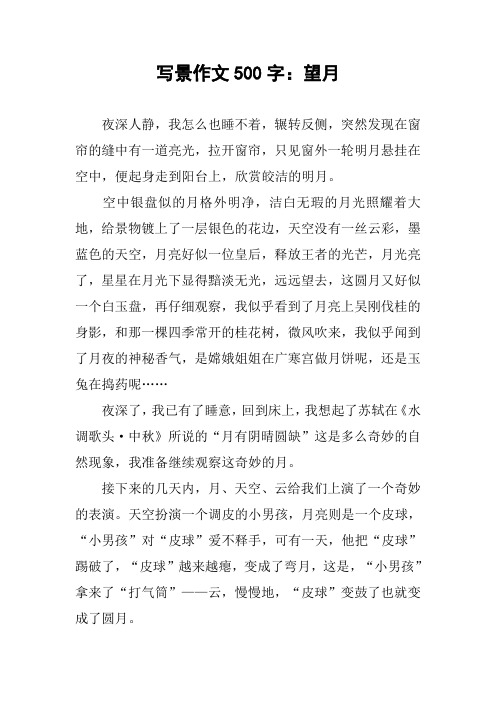写景作文500字：望月
