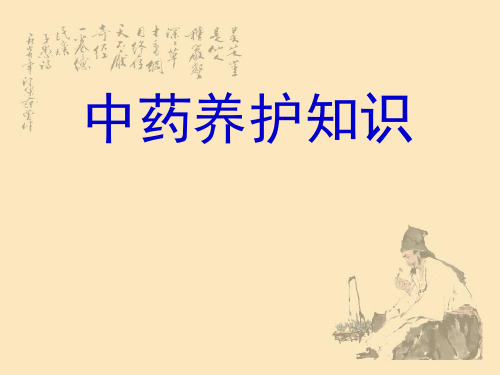 中药养护知识PPT课件