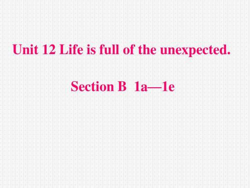 人教新目标版精品系列九年级英语Unit12 Section B period 1课件(共18张)