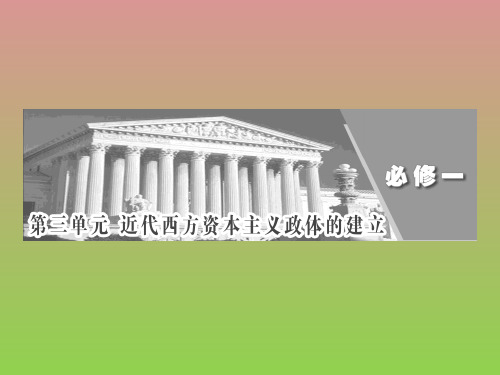 【三维设计】2012年高考一轮复习课件(岳麓版)必修一第三单元第五讲英国的制度创新及北美大陆上的新体制