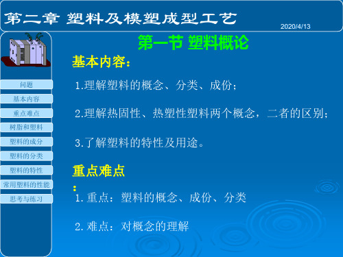 塑料及塑料成型工艺